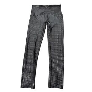 SPANX Black Leggings with Gray Detail